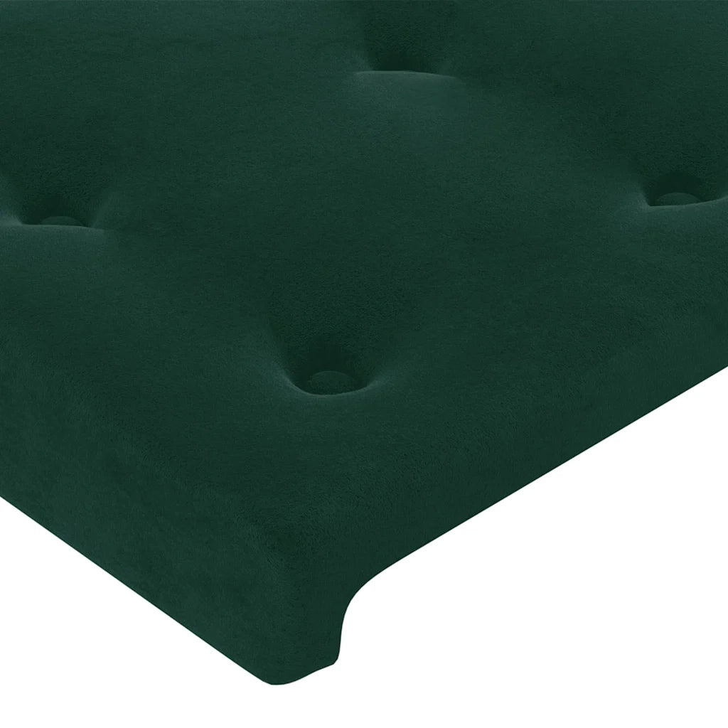 Testiera Verde Scuro 100x5x78/88 cm in Velluto