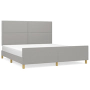 Letto matrimoniale | Letto per adulti | Giroletto senza Materasso Grigio Chiaro 180x200 cm Tessuto