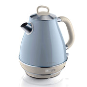Bollitore Elettrico 1,7L - Design Vintage, Autospegnimento, Acciaio Inox - Celeste