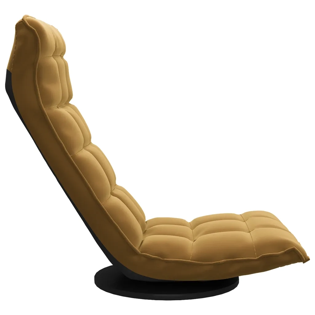 Sedia da Pavimento Girevole Marrone in Velluto 336572