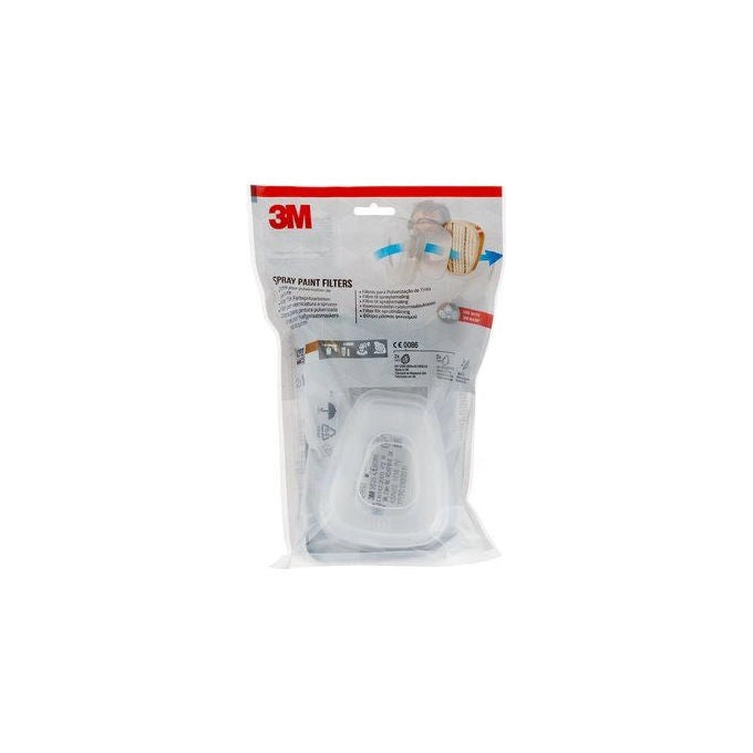 3M, Filtri per Particolato, 2 pz, A2P2, Serie 6000, Per Verniciatura a Spruzzo