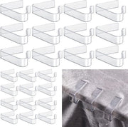 24 Pezzi di Copertura per Tavolo in Plastica Transparente - Sostegno per Tavolo per Natale, Casa, Matrimoni, Tavoli Interni ed Esterni, Campeggio (2 Dimensioni)
