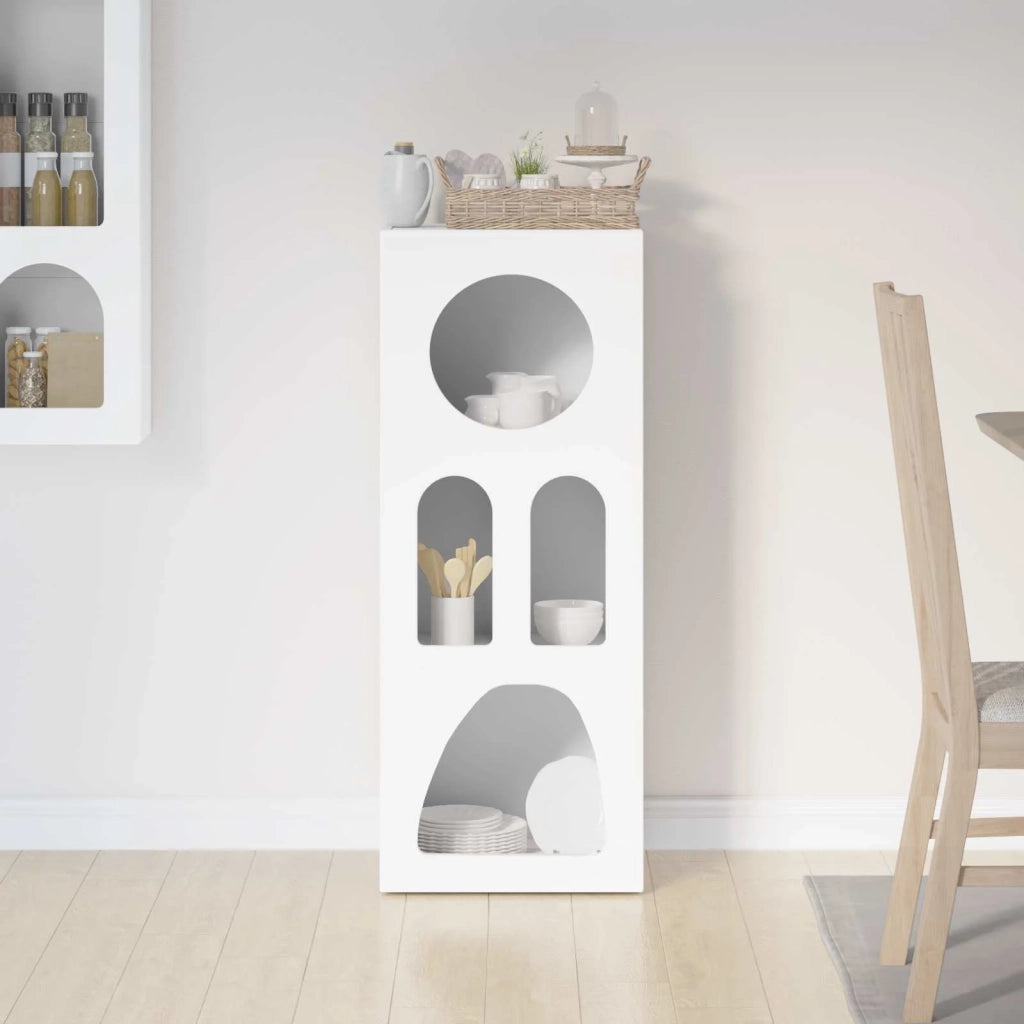 Credenza Bianco 40 x 35 x 100.5 cm Legno multistrato 891304