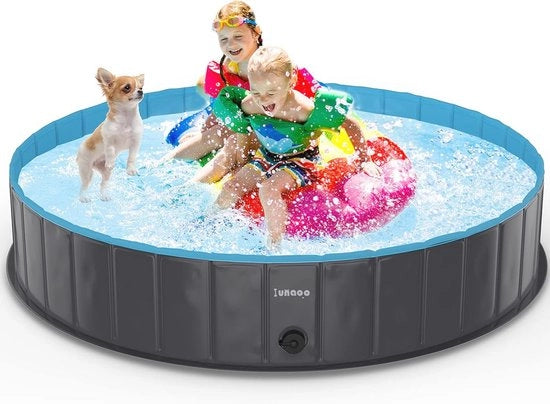 Piscina per Cani Portatile per Bambini e Cani - Bagno Esterno Leggero - 160 x 30 cm