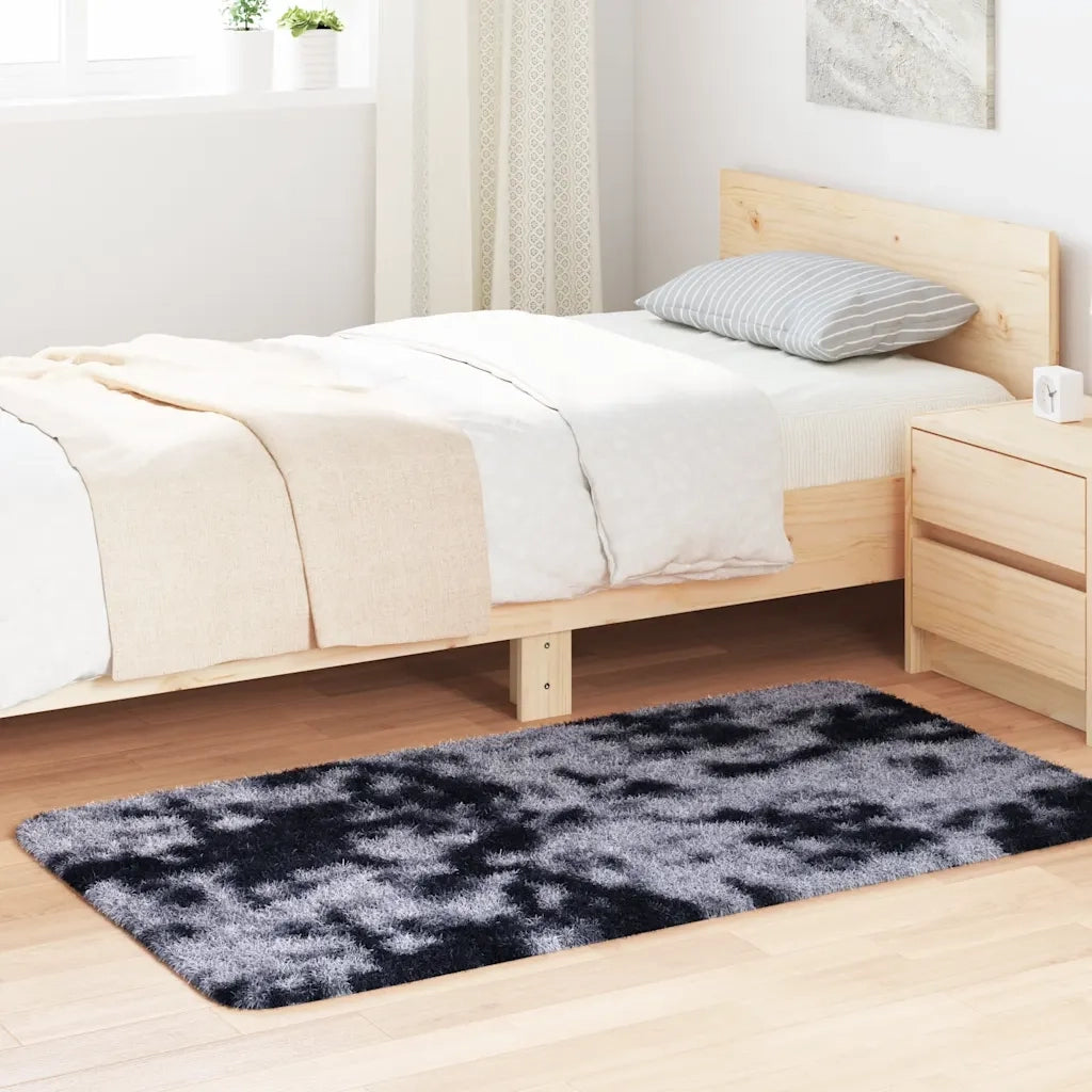 Tappeto Shaggy a Pelo Lungo NAVARRA Grigio Scuro 80x150 cm 4102816