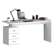 Abisse, Scrivania Modulabile, 160x60x75h cm Bianco Lucido