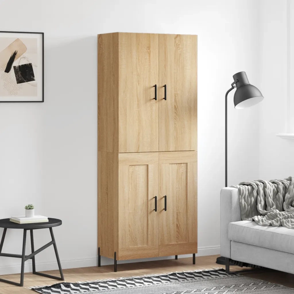 Credenza | Madia | Buffet da pranzo | Armadio da pranzo Rovere Sonoma 69,5x34x180 cm in Legno Multistrato