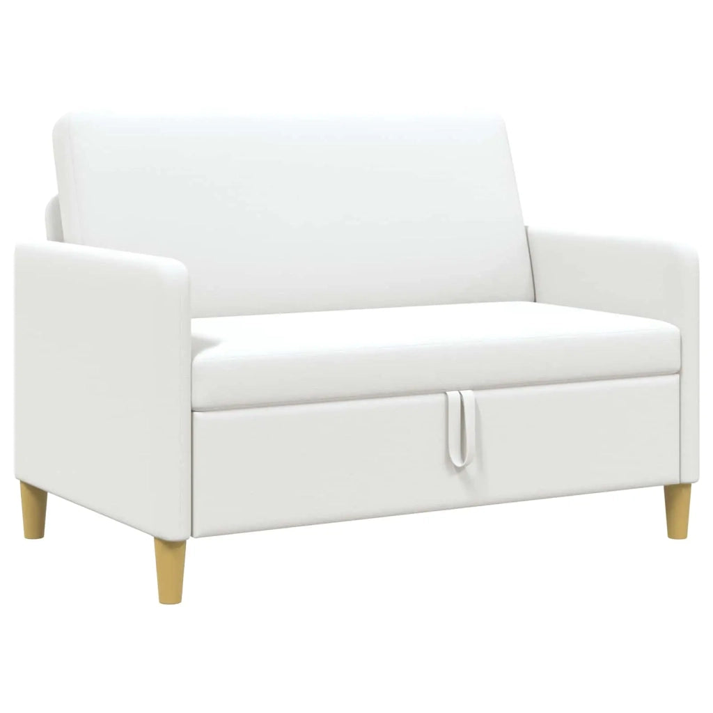 Divano con Storage Bianco 122 x 78 x 87 cm Poliestere 42036902