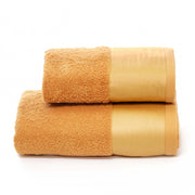 Set Spugna Asciugamani Viso + Ospite con Balza in Raso Garrini Hope Bronzo