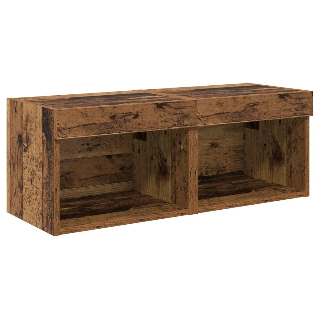 Unit¨¤ per TV a Muro 8 pz | Armadietto TV | Mobile Porta TV Legno vecchio Legno multistrato