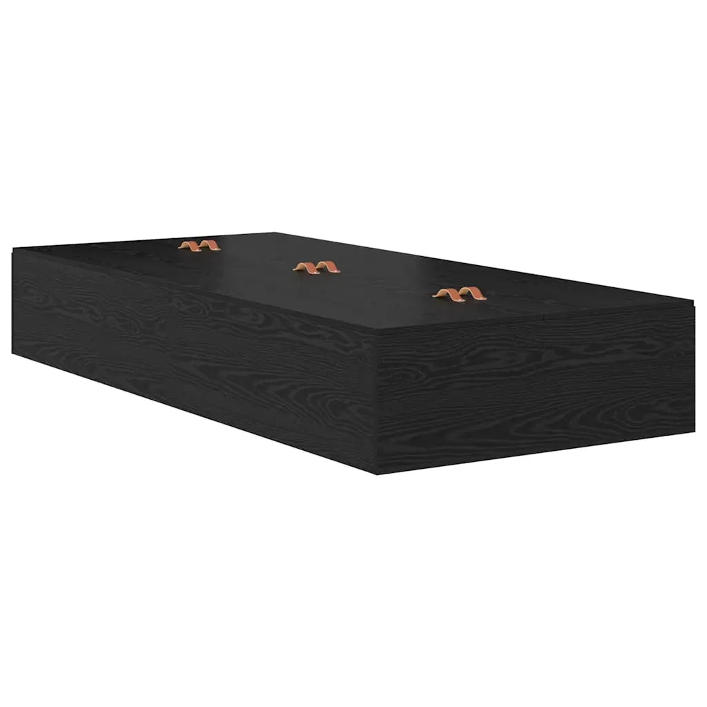 Struttura letto con contenitore Rovere Nero 80 x 200 cm 3335334