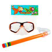 Trade Shop - Maschera Per Bambini Con Tubo Boccaglio Immersioni Mare Piscina Estate Baby Sub -