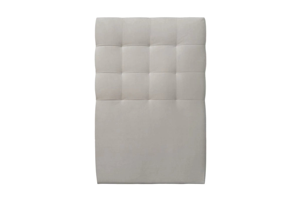 Testiera in tessuto velluto grigio chiaro imbottita L90 cm