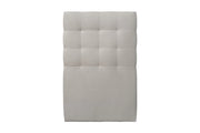 Testiera in tessuto velluto grigio chiaro imbottita L90 cm