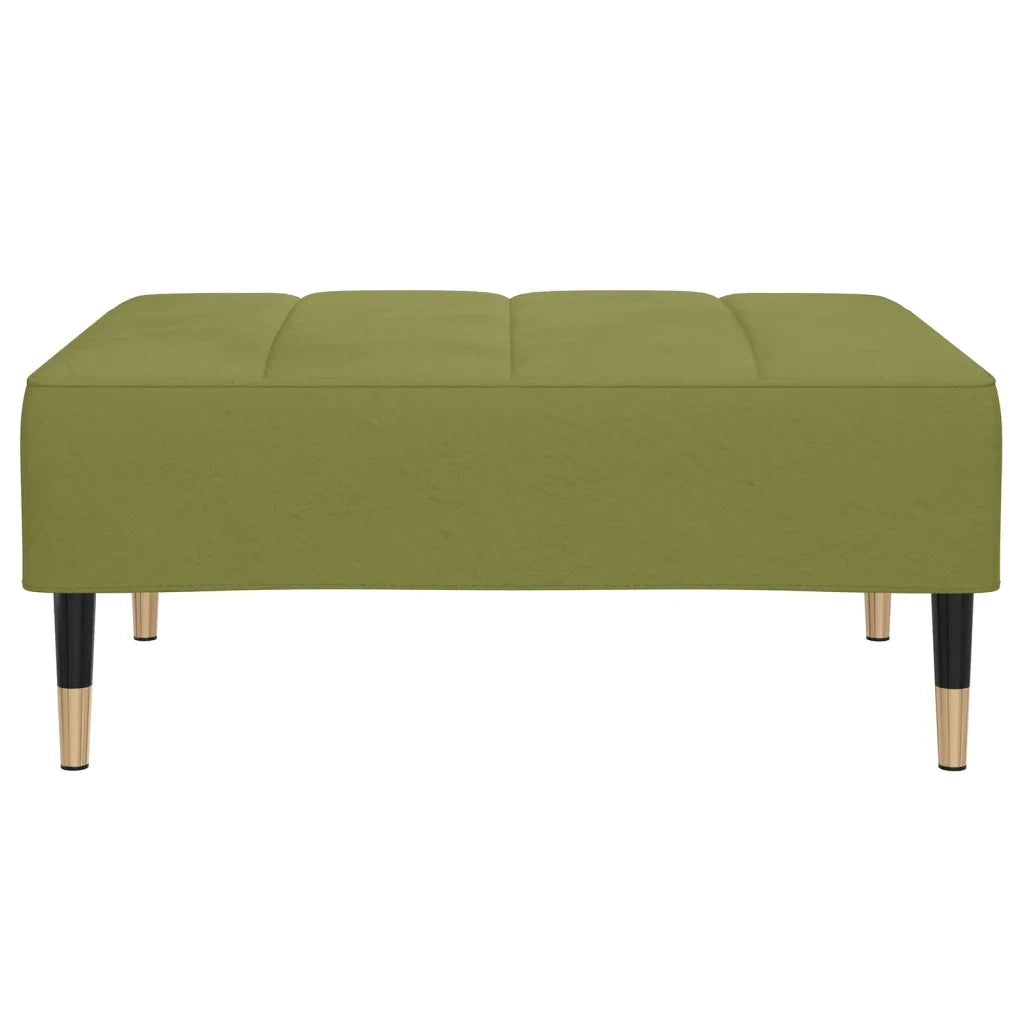 Poggiapiedi Verde Chiaro 78x56x32 cm in Velluto 337815