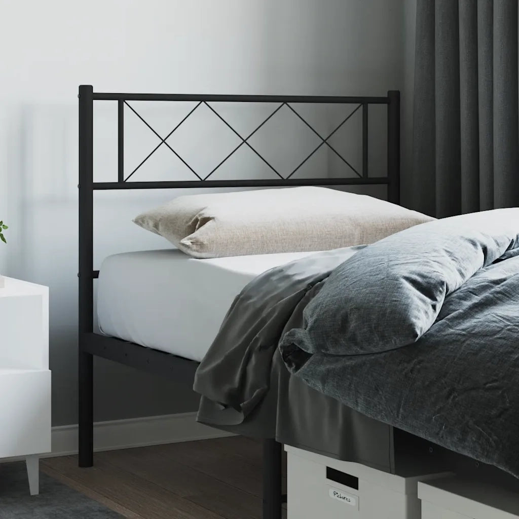 Testiera | Testata di Ricambio in Metallo Nero 90 cm