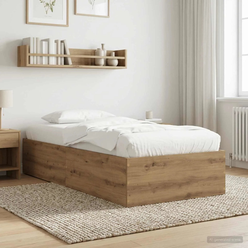 Struttura letto a pavimento Rovere Artigianale 80 x 200 cm 3429548