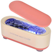 Reinigatore ultrasonico mini 47 kHz 350 ml - Macchina di pulizia ultrasonica professionale per gioielli, anelli, occhiali da vista e cura dei denti (rosa)