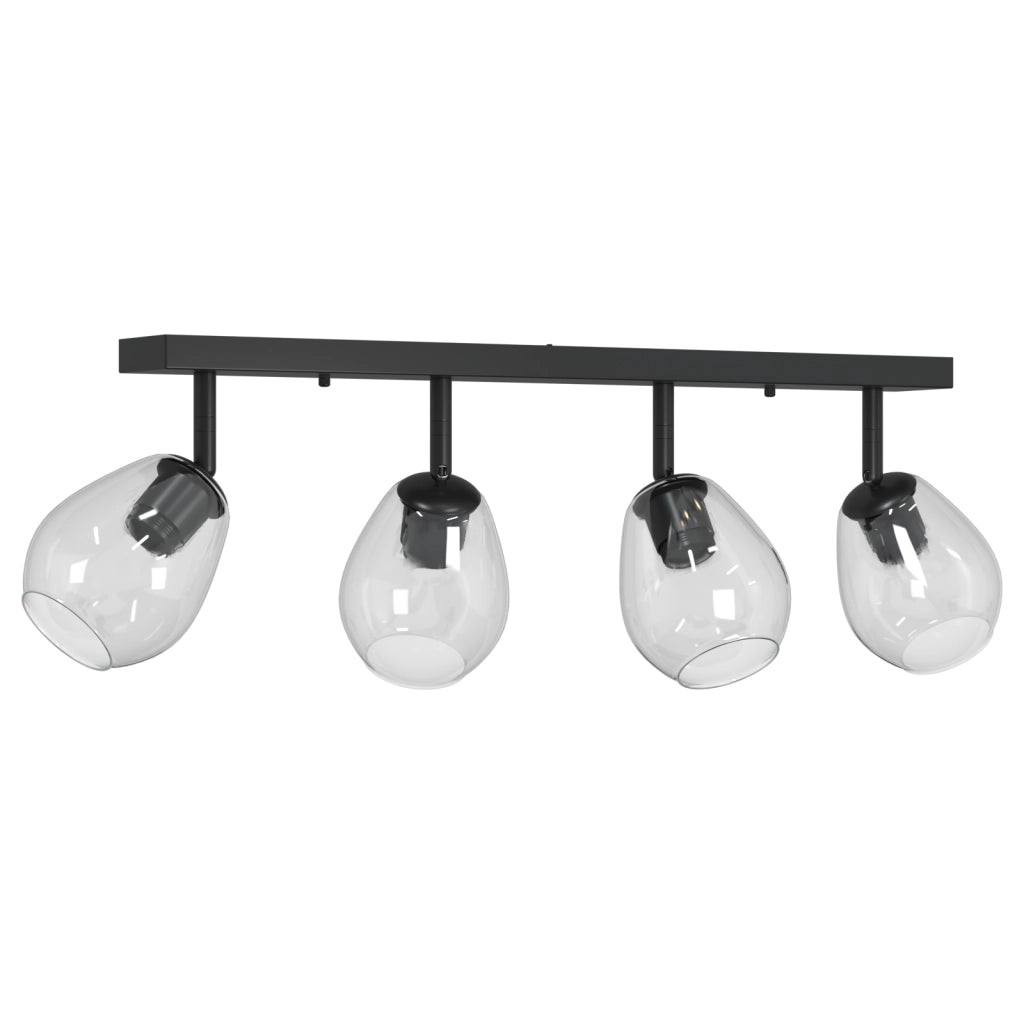 Lampade da soffitto con paralume in vetro regolabile anthracite E27
