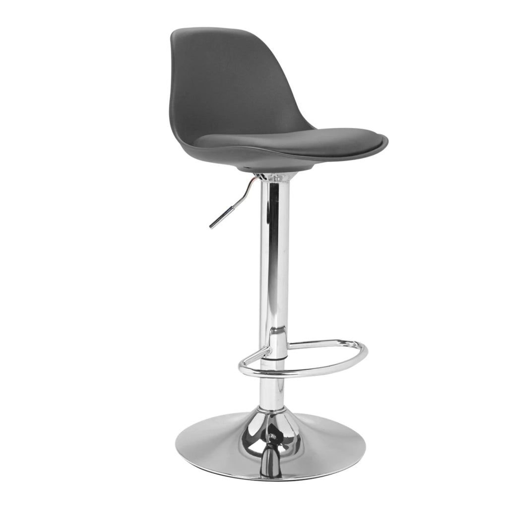 IDMarket - Set di 4 sgabelli da bar design grigio KARL