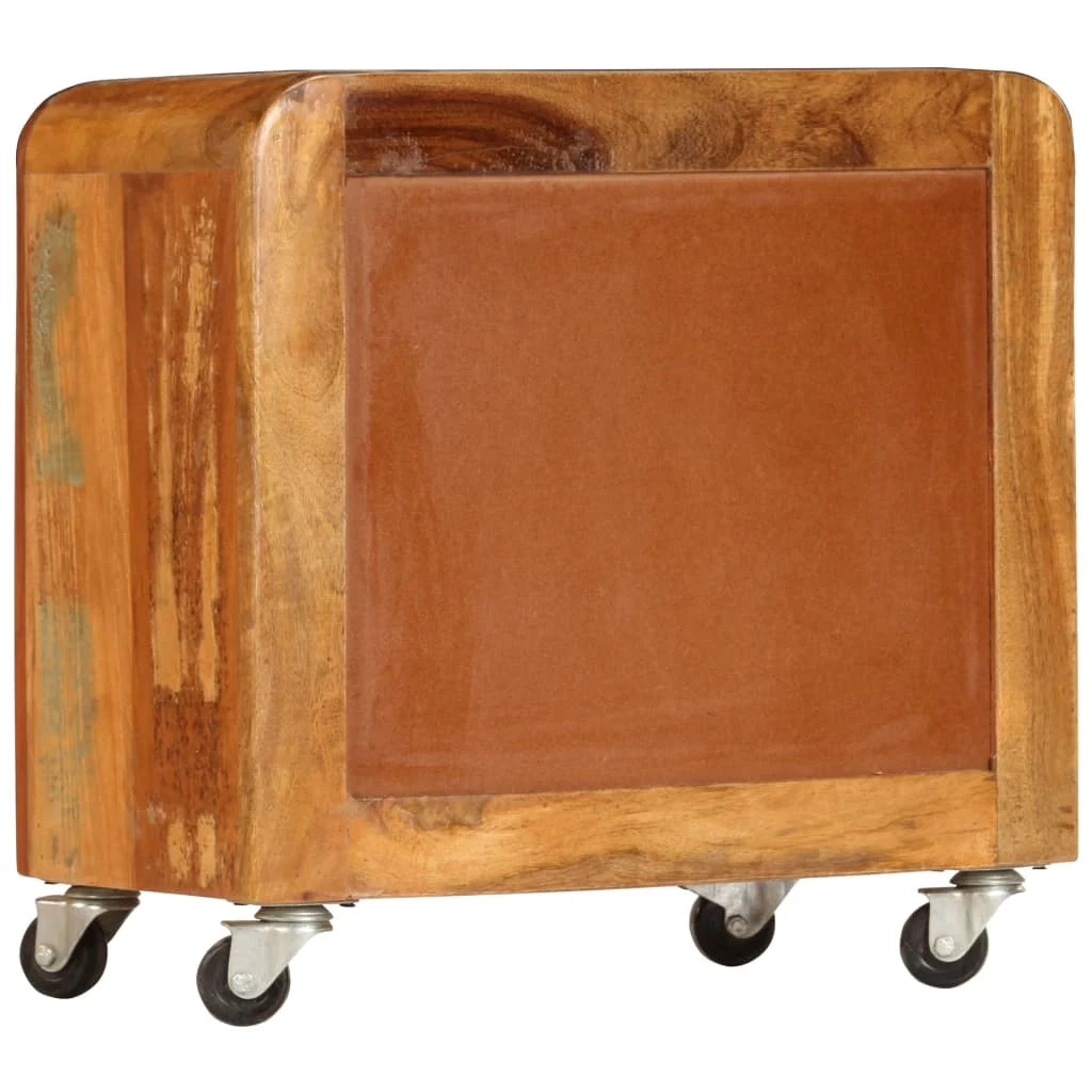 Comodino cassettiera mobile da camera da letto 50 x 30 x 50 cm legno massello di recupero 1402165