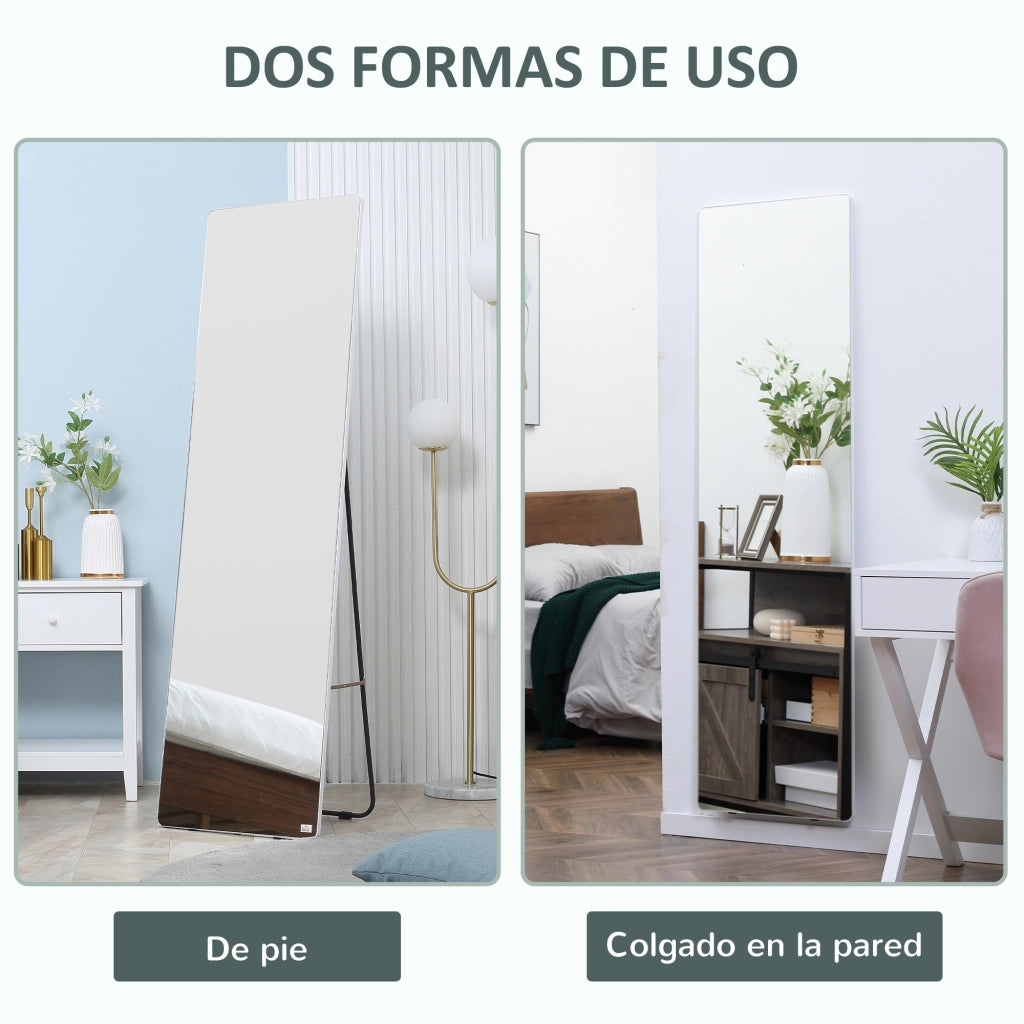 Specchietto da parete ¨C zephmum ¨C Argento 45x37x158,5 cm