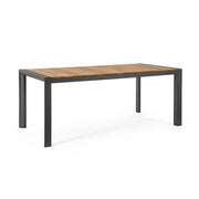 Tavolo da Giardino in Alluminio e Teak 180x90 cm - HIGHLANDER