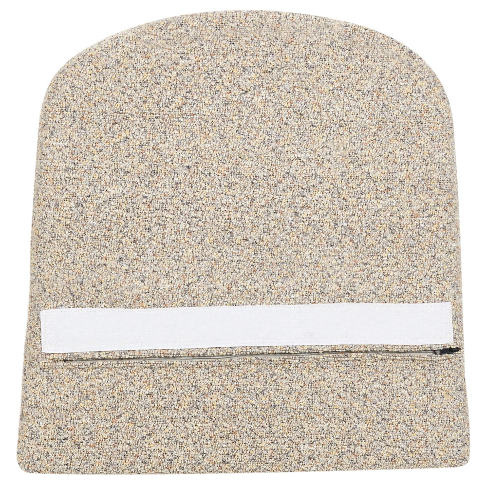 Set di 2 sedie in poliestere beige e finta pelle con gambe in metallo per la sala da pranzo