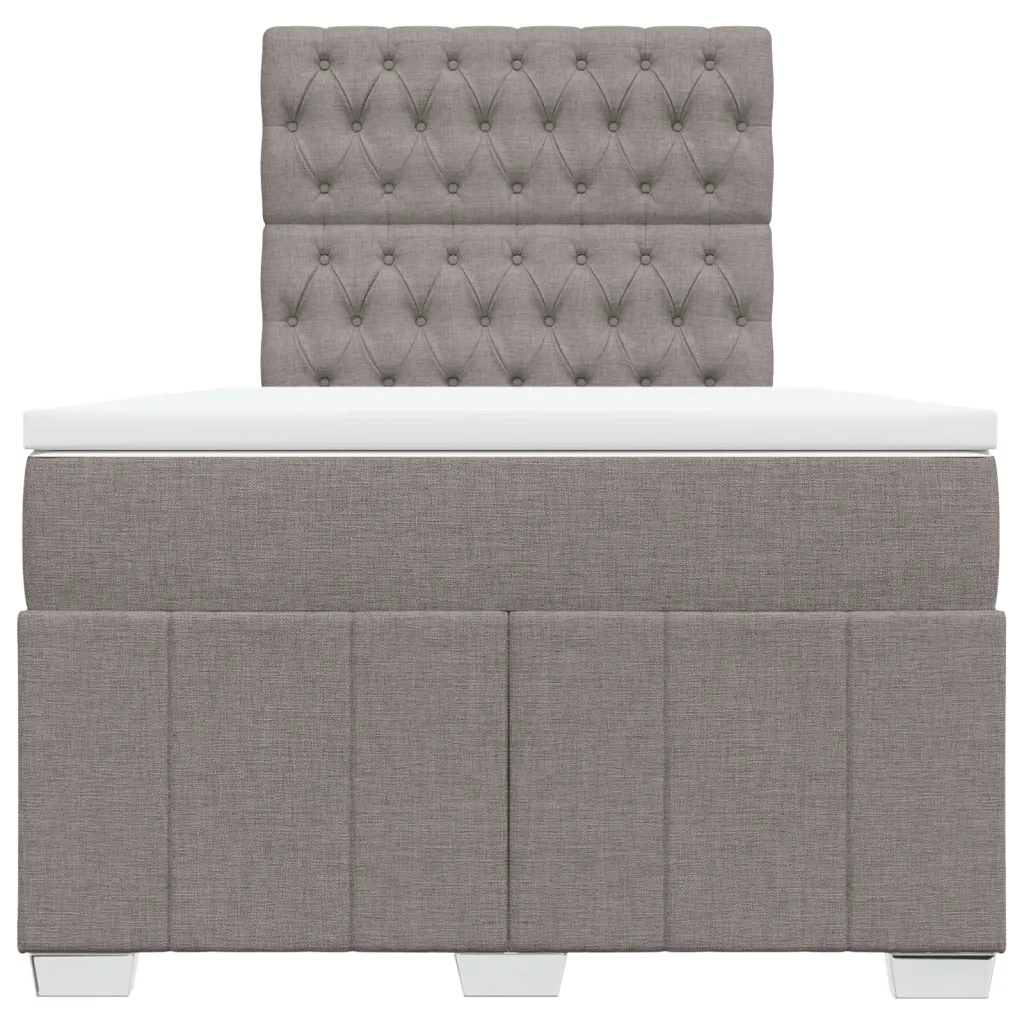 Giroletto a Molle con Materasso Tortora 120x190 cm in Tessuto