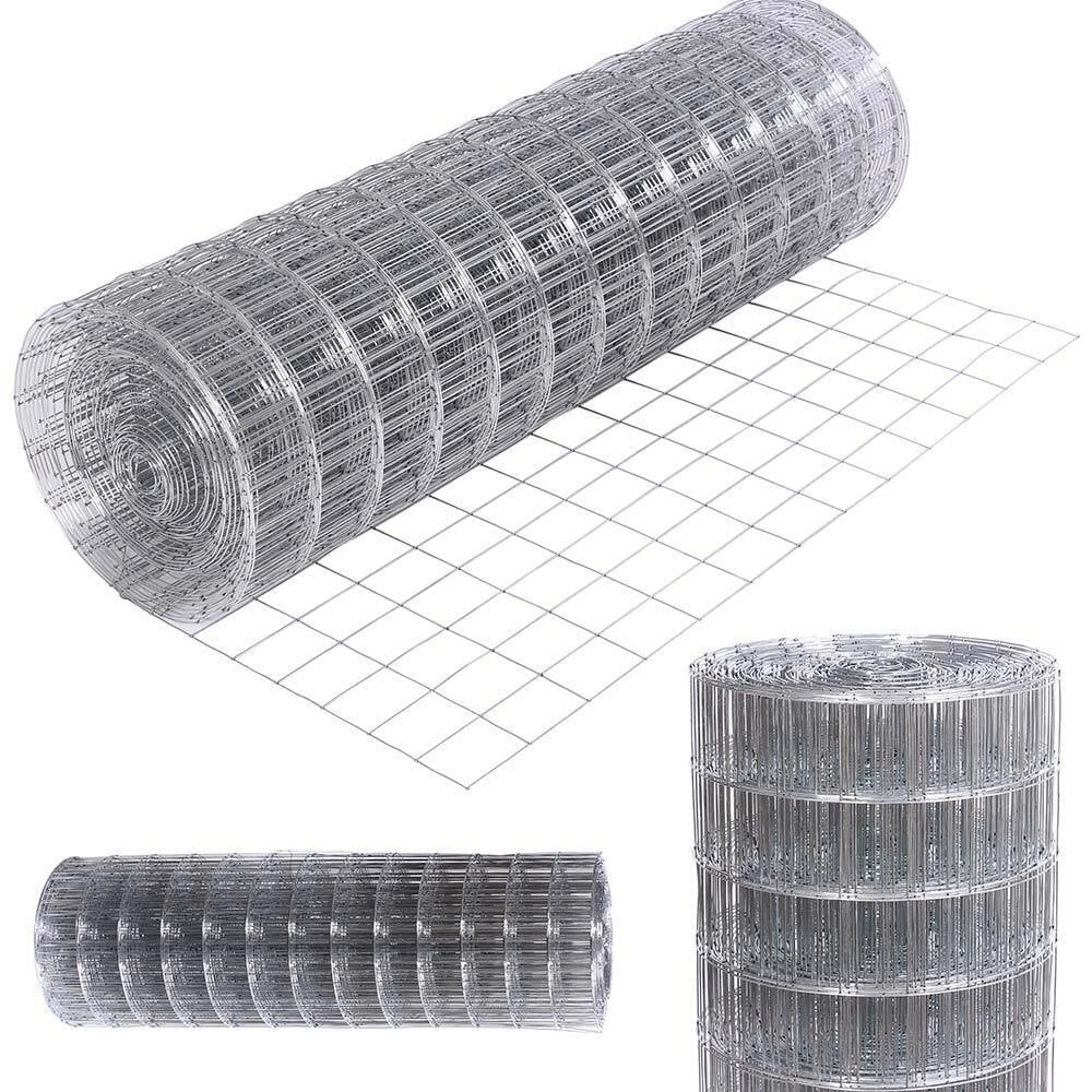 Rete Metallica Elettrosaldata 2 x 25 mt Maglia 50x75mm Zincata per Recinsione