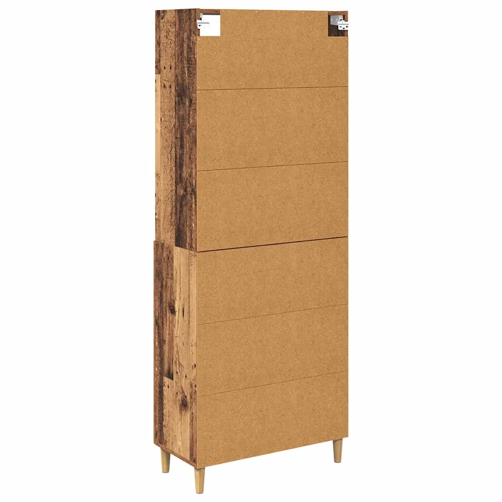 Credenza | Madia | Buffet da pranzo | Armadio da pranzo Legno vecchio 69,5 x 32,5 x 180 cm Legno multistrato
