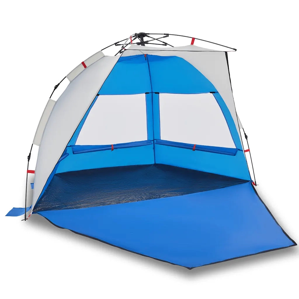 Tenda da Spiaggia 2 Persone-Tenda da campeggio Azzurro Rilascio Rapido Impermeabile 632763