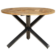 Tavolo da Pranzo Ø110x75 cm in Legno Grezzo Massello di Mango 358882