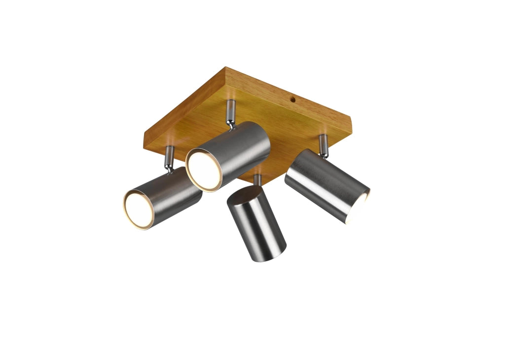 Spot da Interno a Led in Metallo Nickel Opaco