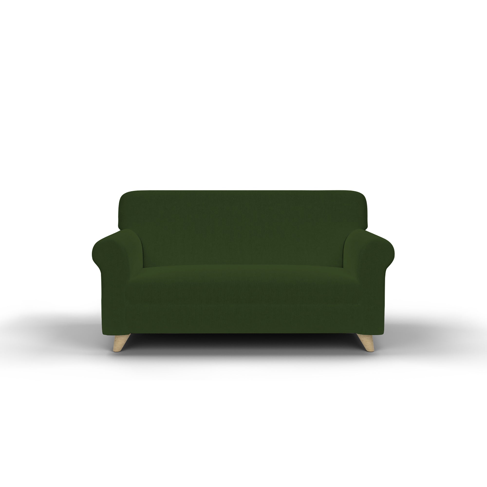 Copridivano Elasticizzato in Tessuto Verde Scuro 1 Posto