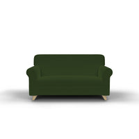 Copridivano Elasticizzato in Tessuto Verde Scuro 2 Posti