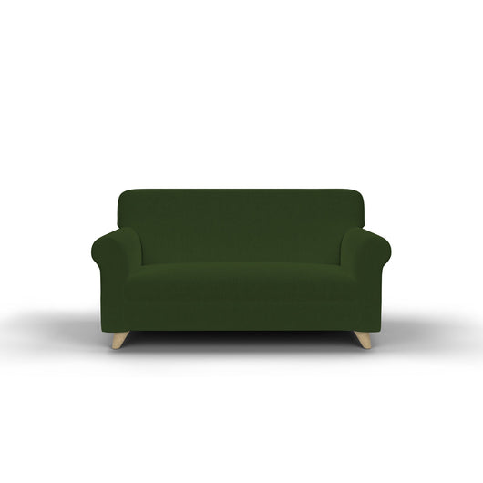 Copridivano Elasticizzato in Tessuto Verde Scuro 2 Posti