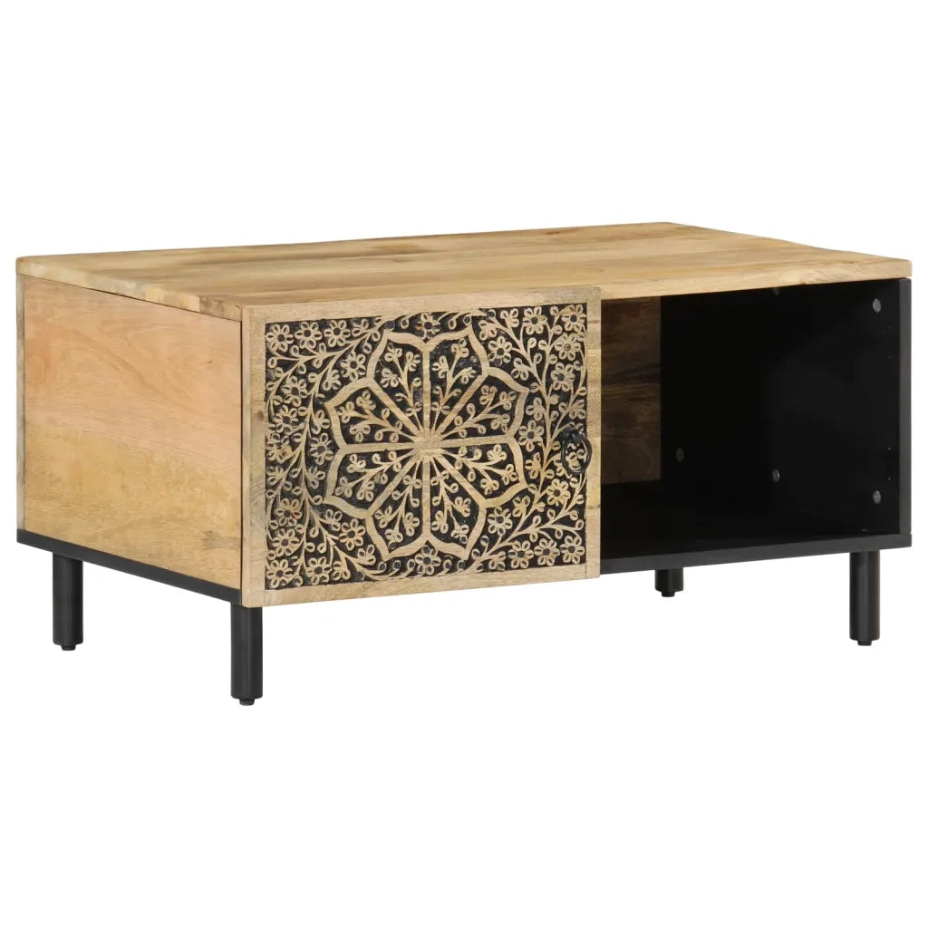 Tavolino da Salotto 80x50x40 cm Legno Massello di Mango 358216