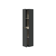 COLONNA BAGNO 2 ANTE DENVER GRIGIO ANTRACITE E ROVERE IN KIT