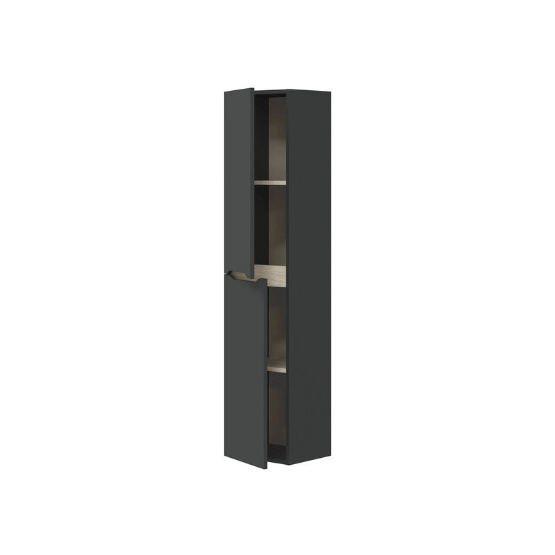 COLONNA BAGNO 2 ANTE DENVER GRIGIO ANTRACITE E ROVERE IN KIT