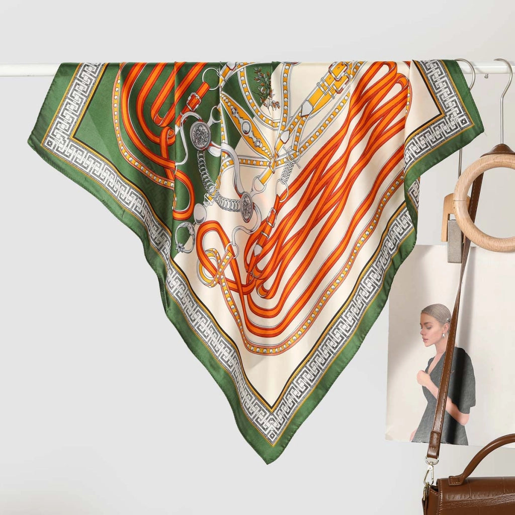 Nuova sciarpa da donna in seta stampata, stile coreano, sciarpa decorativa alla moda e versatile.