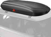 Box da Tetto per Auto XL, Baule Tetto Universale Rigido Impermeabile Super Resistente in Fibra Carbonio e Metallo, Portapacchi per Auto con Chiavi, Capacità 75 kg (201 x 79 x 38 cm)