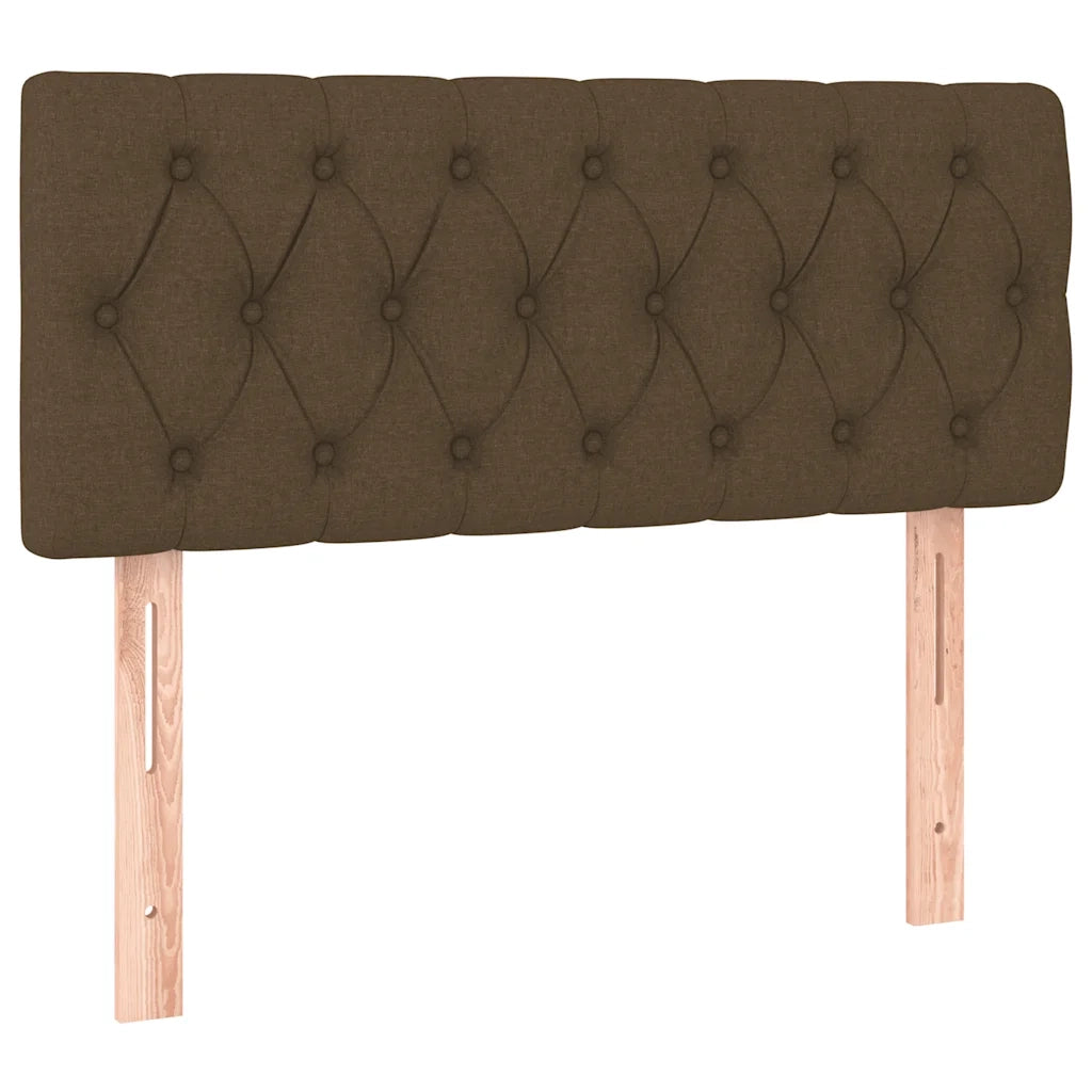 vidaXL Letto a Molle Materasso e LED MarroneScuro 120x190cm in Tessuto