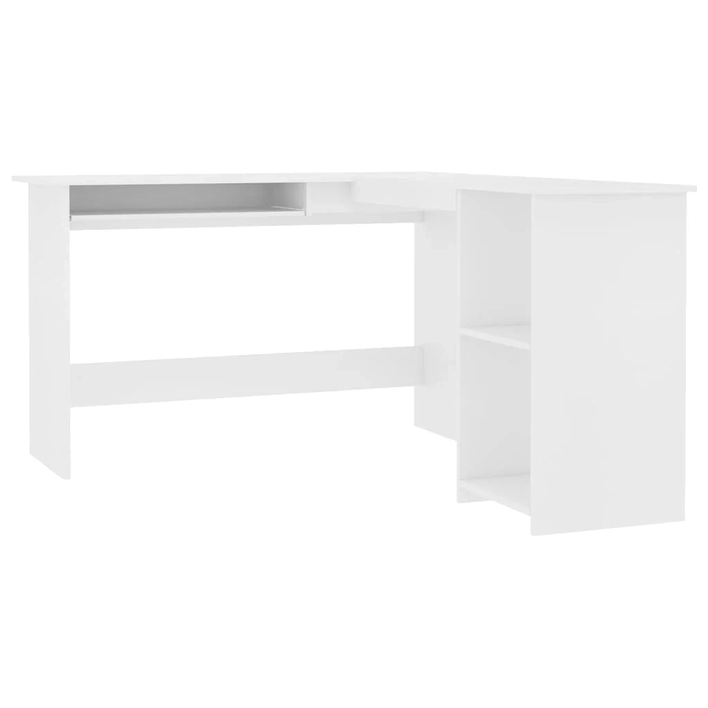 Scrivania angolare a L postazione computer scrivania studio computer 120 x 140 x 75 cm bianco 02_0023681