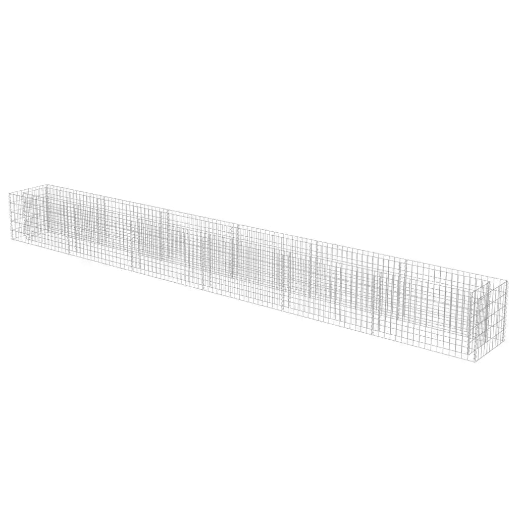 Gabbione Letto Rialzato in Acciaio Zincato 540x50x50 cm 143567