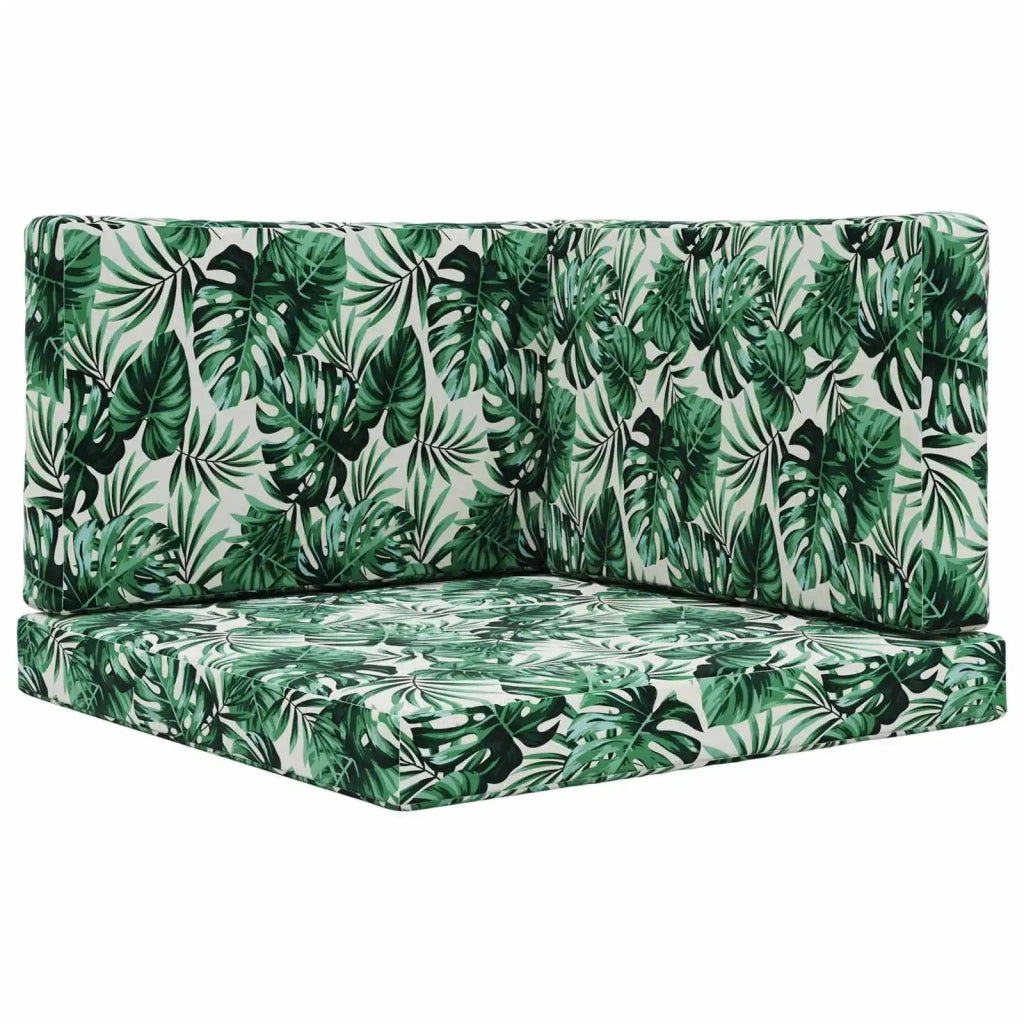 Cuscino per divano da esterno 3 pcs Motivo Foglia Poliestere 900875
