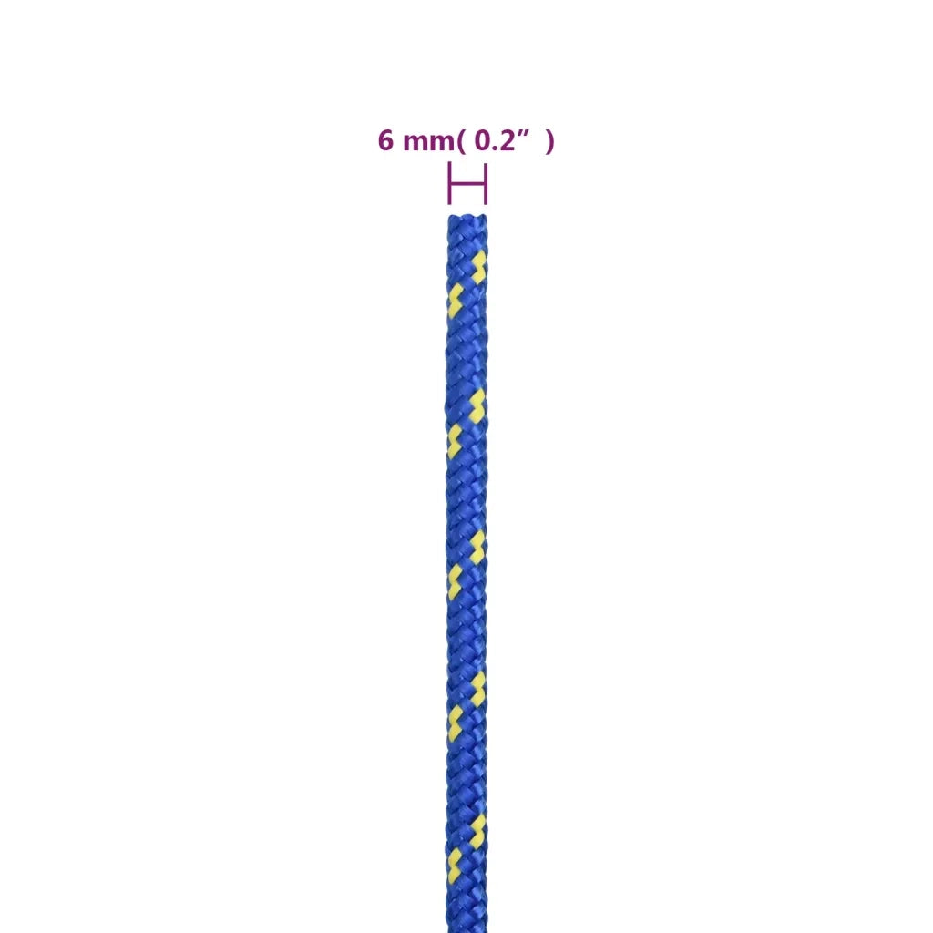 Corda Nautica Blu 6 mm 250 m in Polipropilene