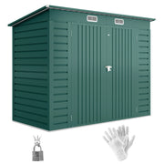 Capanno da Giardino Porta Attrezzi ¨C zephmum ¨C Verde Acciaio 249x121x183 cm