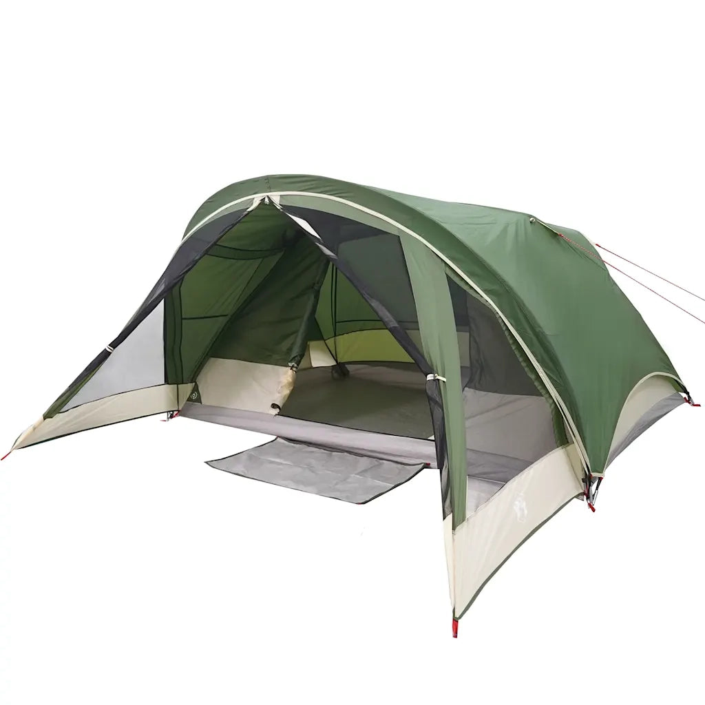 Tenda da Campeggio a Cabina per 4 Persone-Tenda per Escursionismo Verde Impermeabile 491333