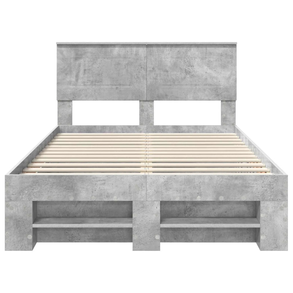 Struttura del letto con testiera Grigio cemento 120 x 200 cm 3408777